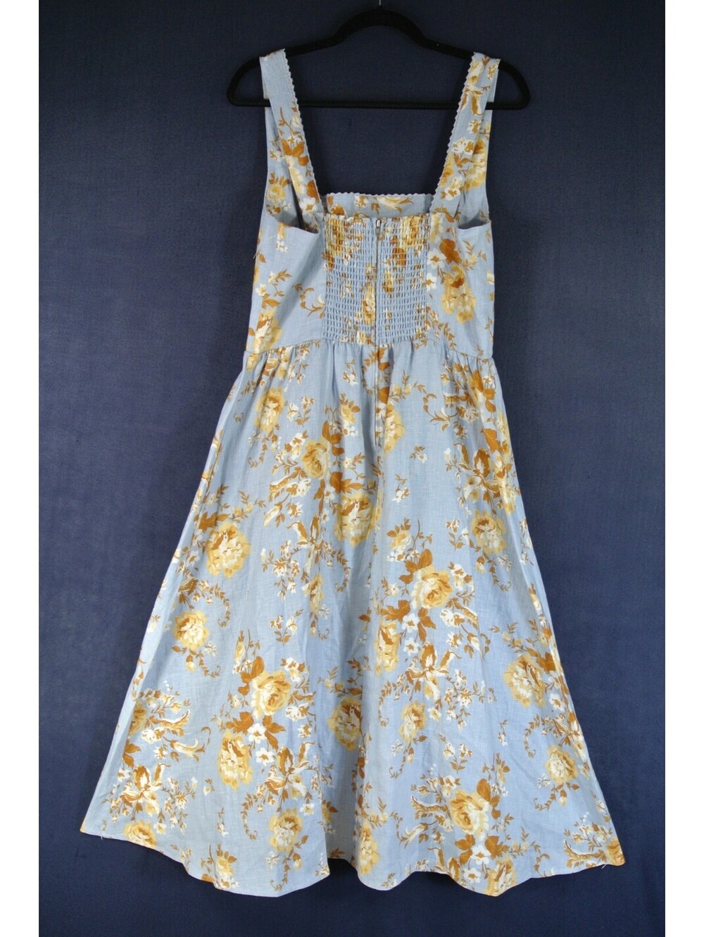 New, Reformation Rowen Lace-Trimmed Floral-Print Linen Midi Dress Sz 8 #MD2095 - Picture 3 of 9